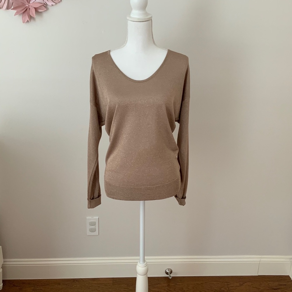 NWT Calvin Klein Gold Metallic Top